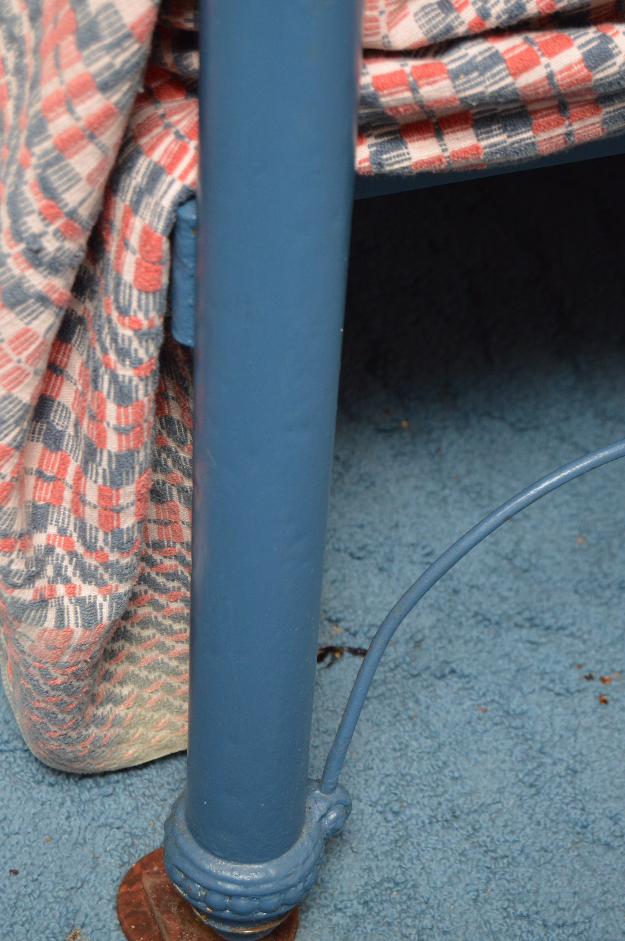 Pair of Vintage Painted Iron Full Size Bed Frames