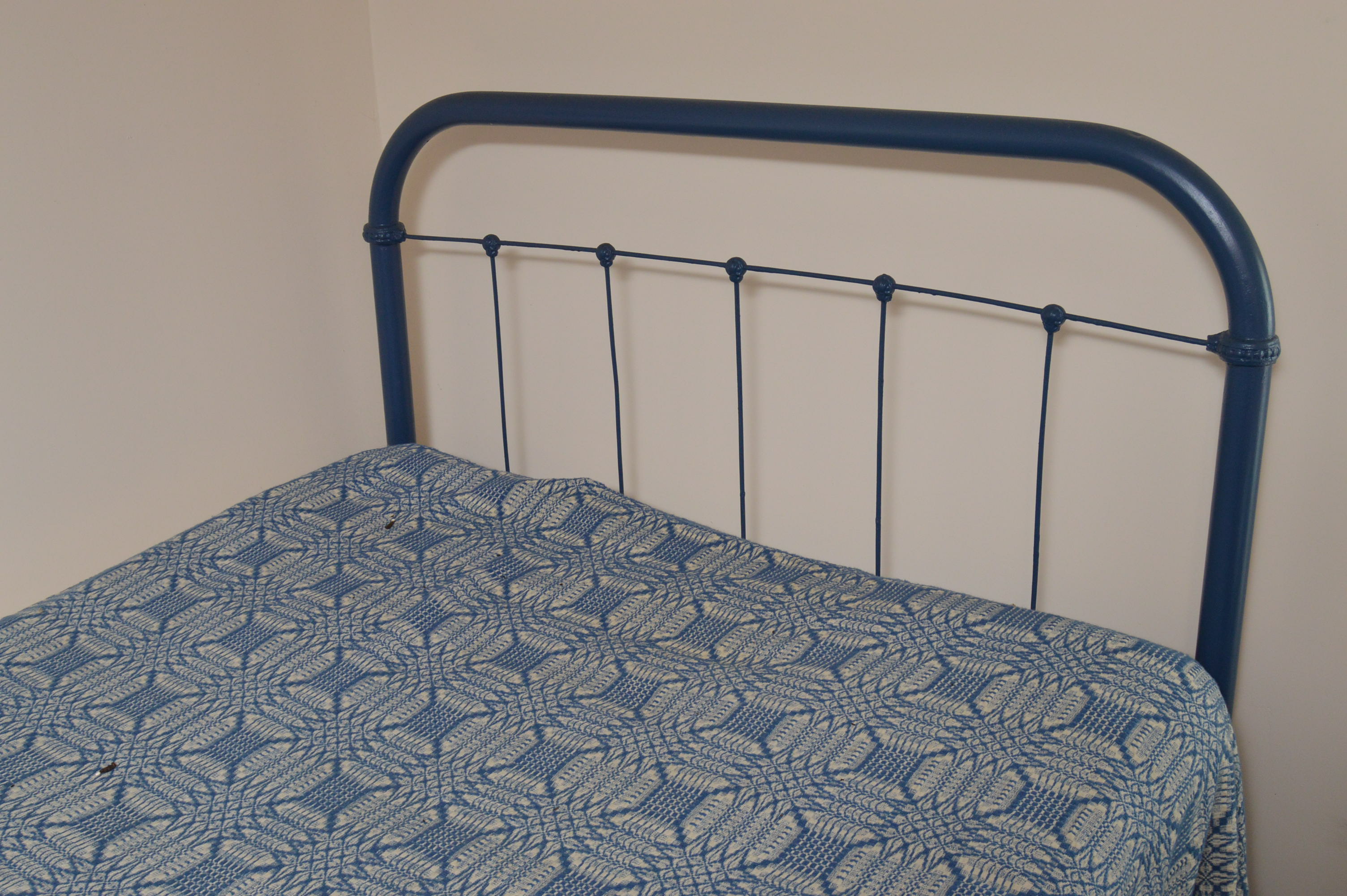 Pair of Vintage Painted Iron Full Size Bed Frames