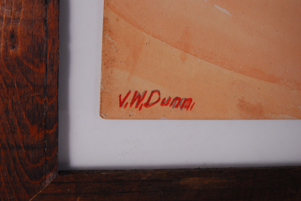 John W. Dunn Horse Racing Themed Gouache on Paper