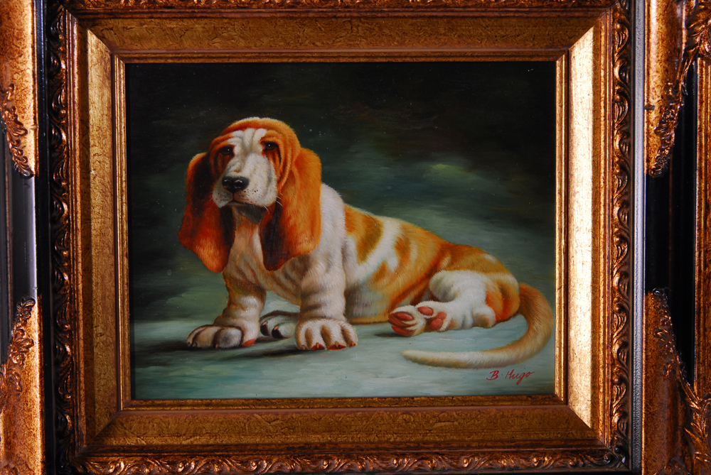 B. Hugo Oil on Board Painting