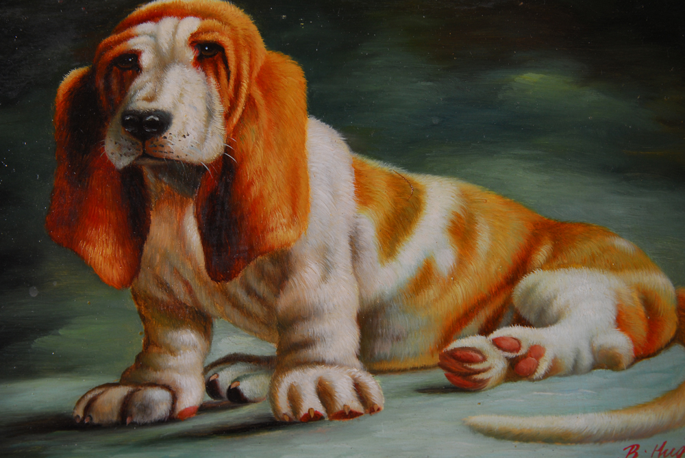 B. Hugo Oil on Board Painting