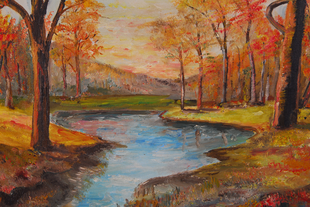 W. Neumann Fall Landscape Painting