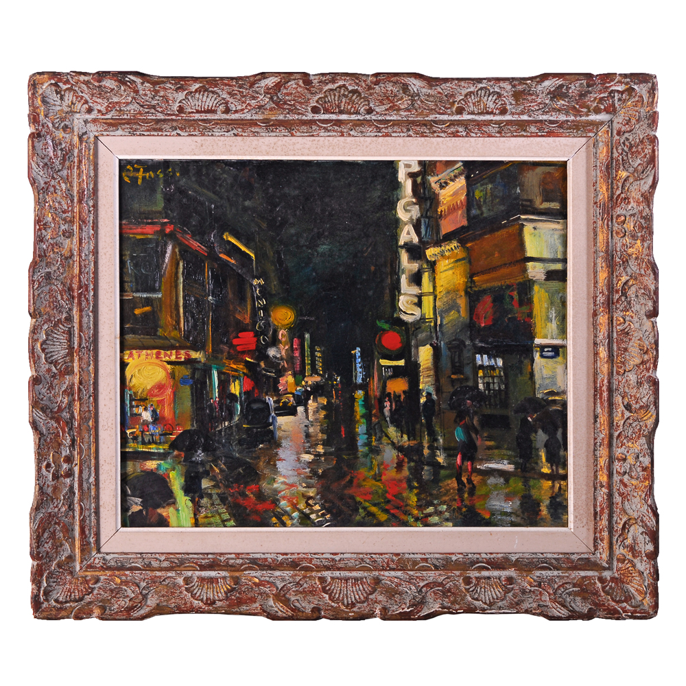 Oliver Foss Cityscape Oil Painting