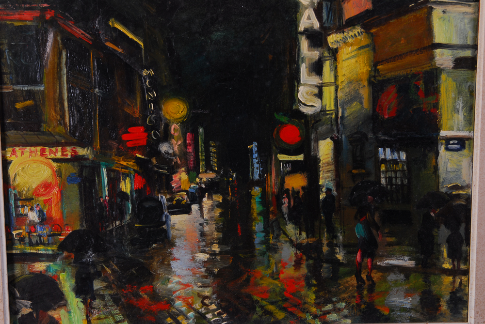 Oliver Foss Cityscape Oil Painting