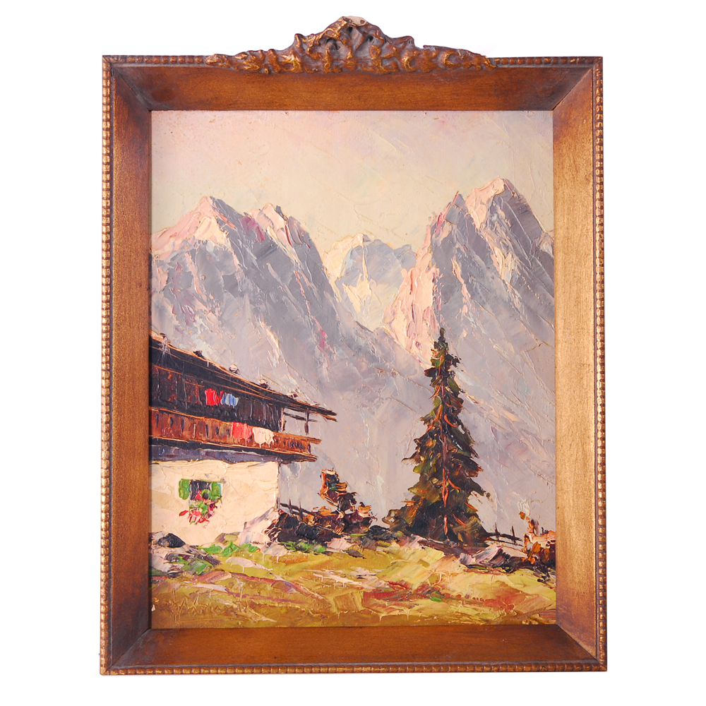 Franz Krynitz Oil on Board Painting