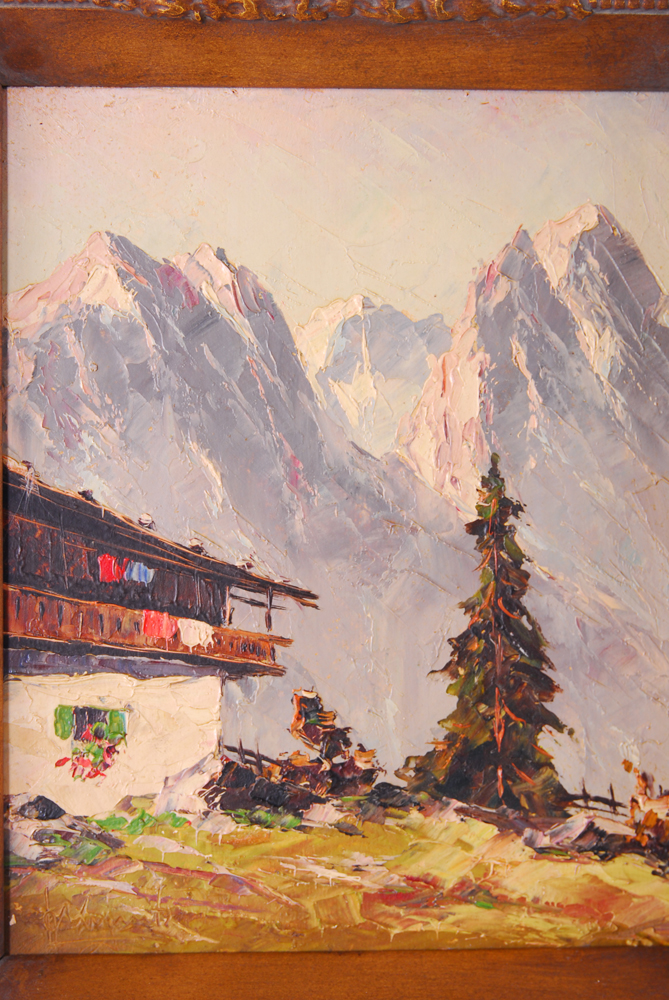 Franz Krynitz Oil on Board Painting