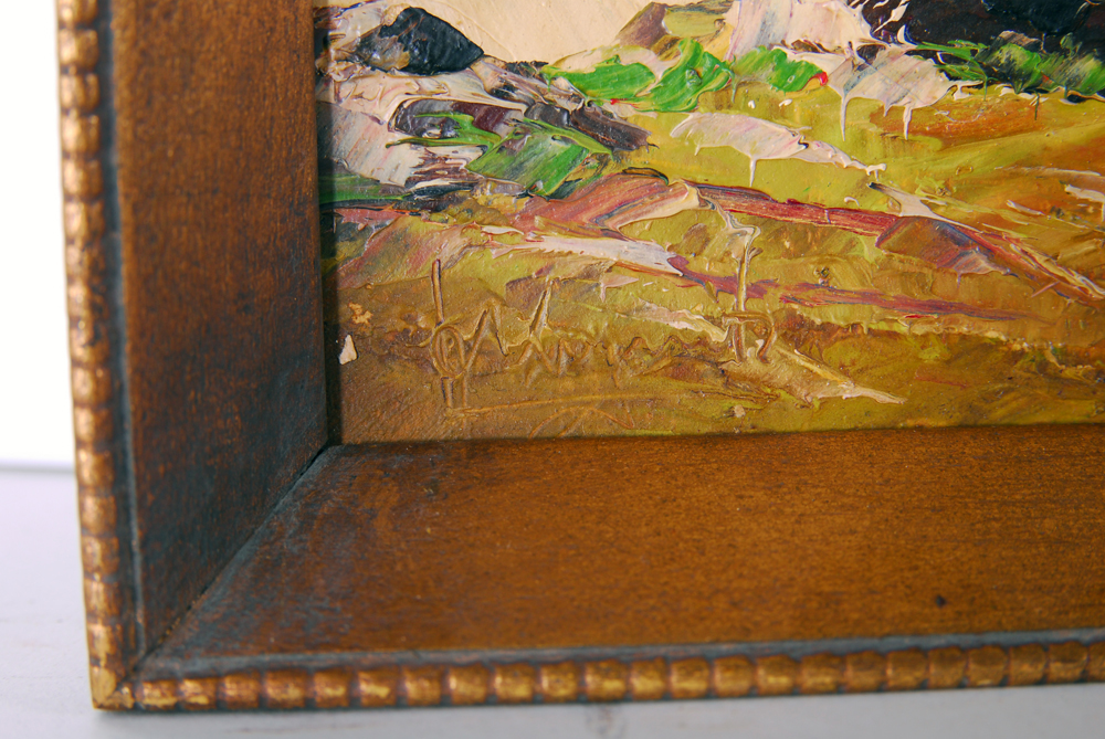 Franz Krynitz Oil on Board Painting