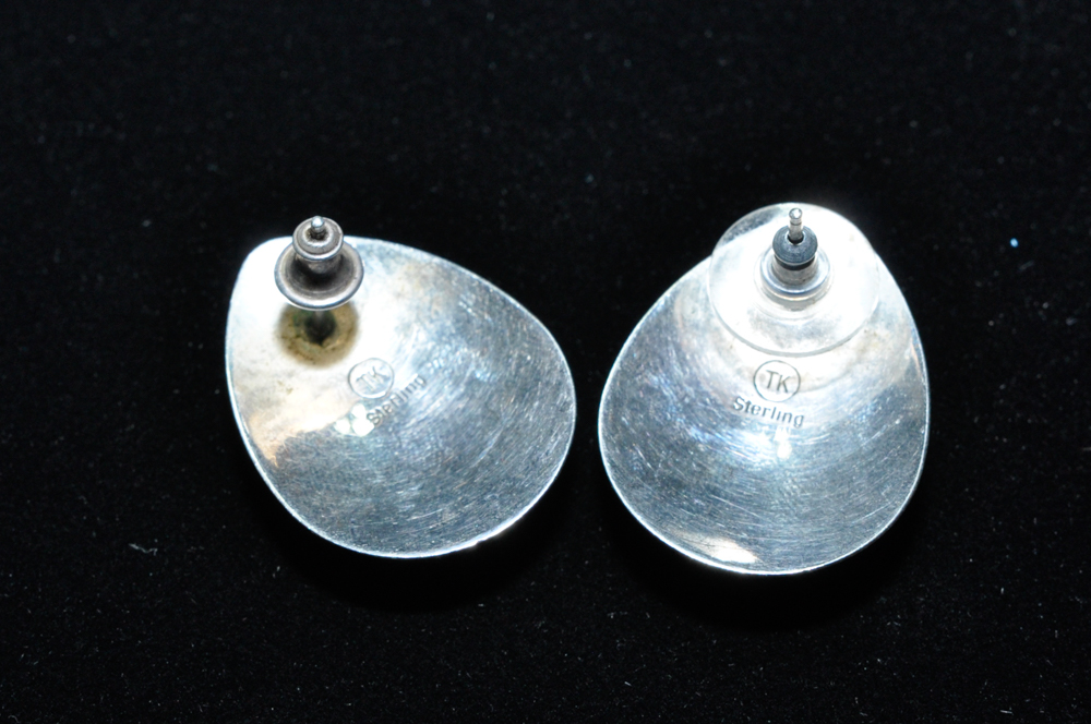 Leroy Begay Sterling Bracelet And Earrings