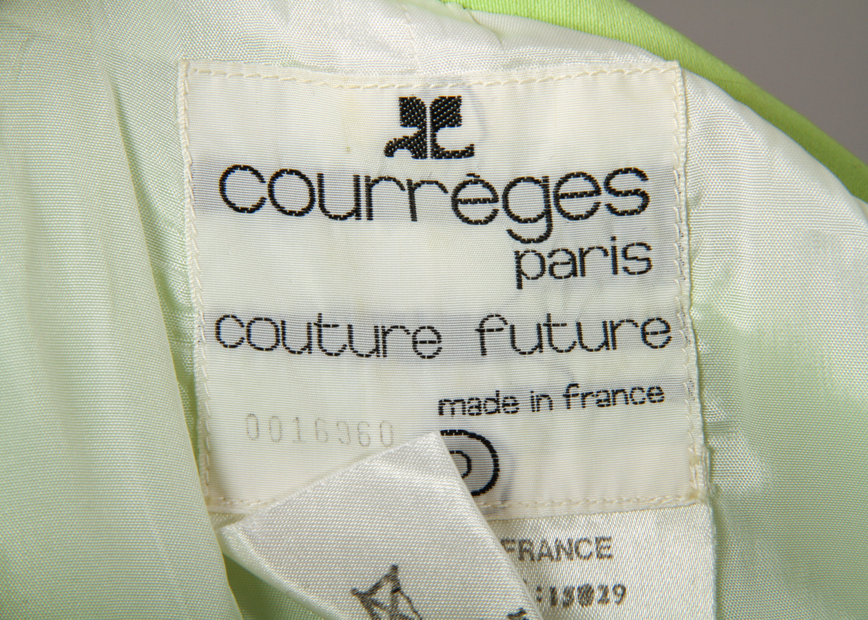 Vintage Courreges Green Sleeveless Belted Day Dress