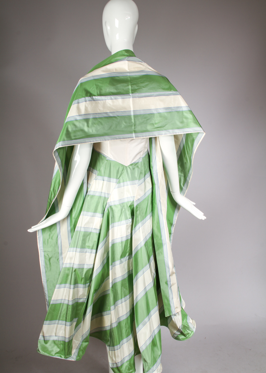 1990s Richard Tyler Couture Silk Taffeta Formal Evening Dress