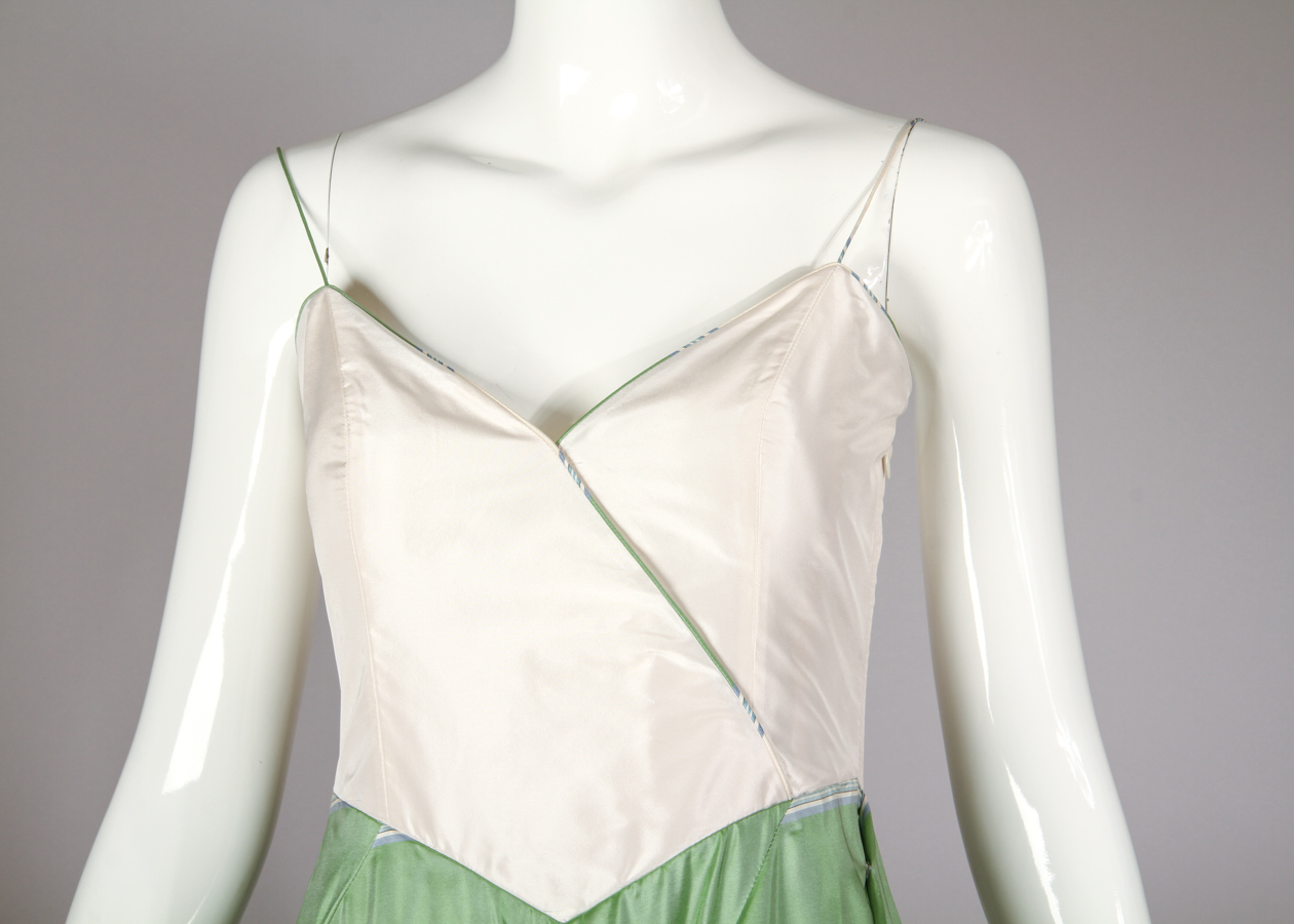 1990s Richard Tyler Couture Silk Taffeta Formal Evening Dress