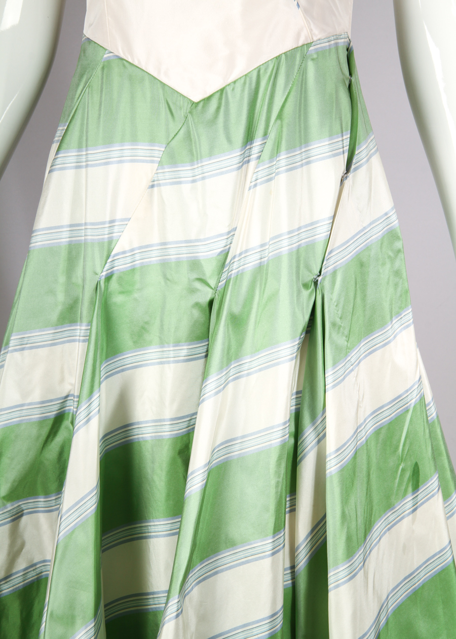 1990s Richard Tyler Couture Silk Taffeta Formal Evening Dress