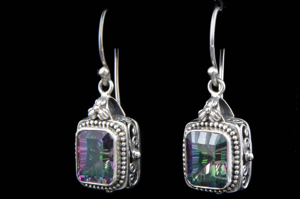 Robert Manse Sterling Silver and Mystic Quartz Earrings