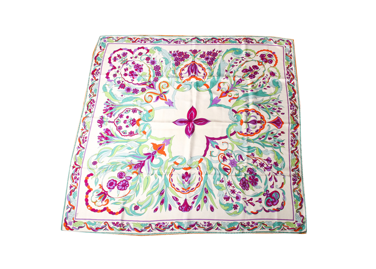 Pair of Vintage Emilio Pucci Printed Silk Scarves