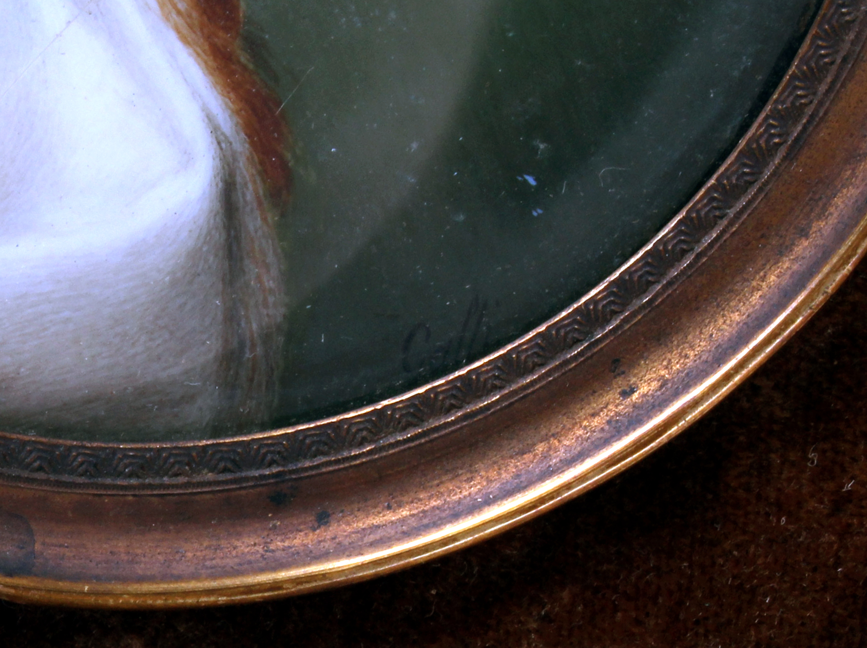 Leopold Galli 19th Century Miniature of Beatrice Cenci