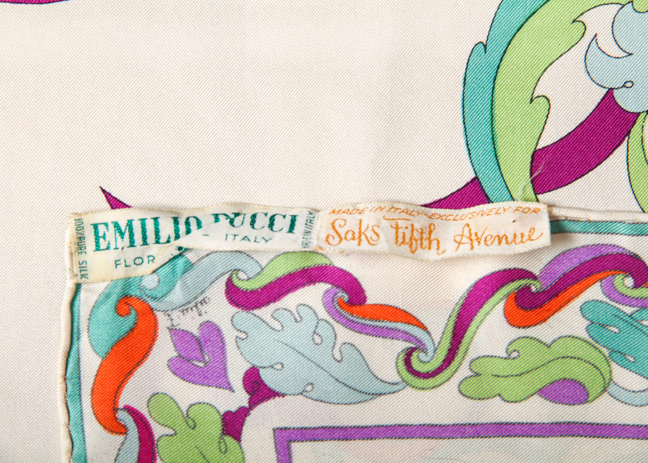 Pair of Vintage Emilio Pucci Printed Silk Scarves