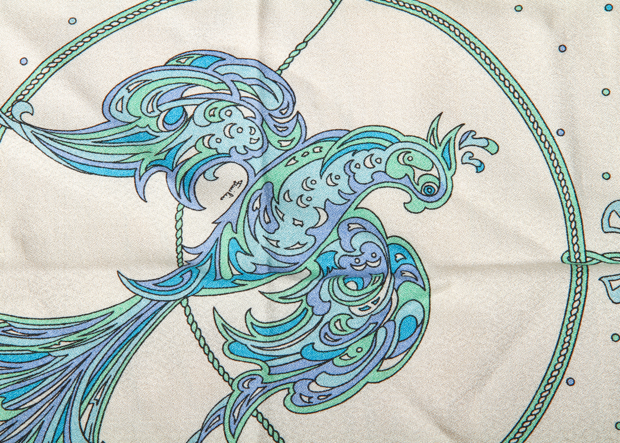 Pair of Vintage Emilio Pucci Printed Silk Scarves