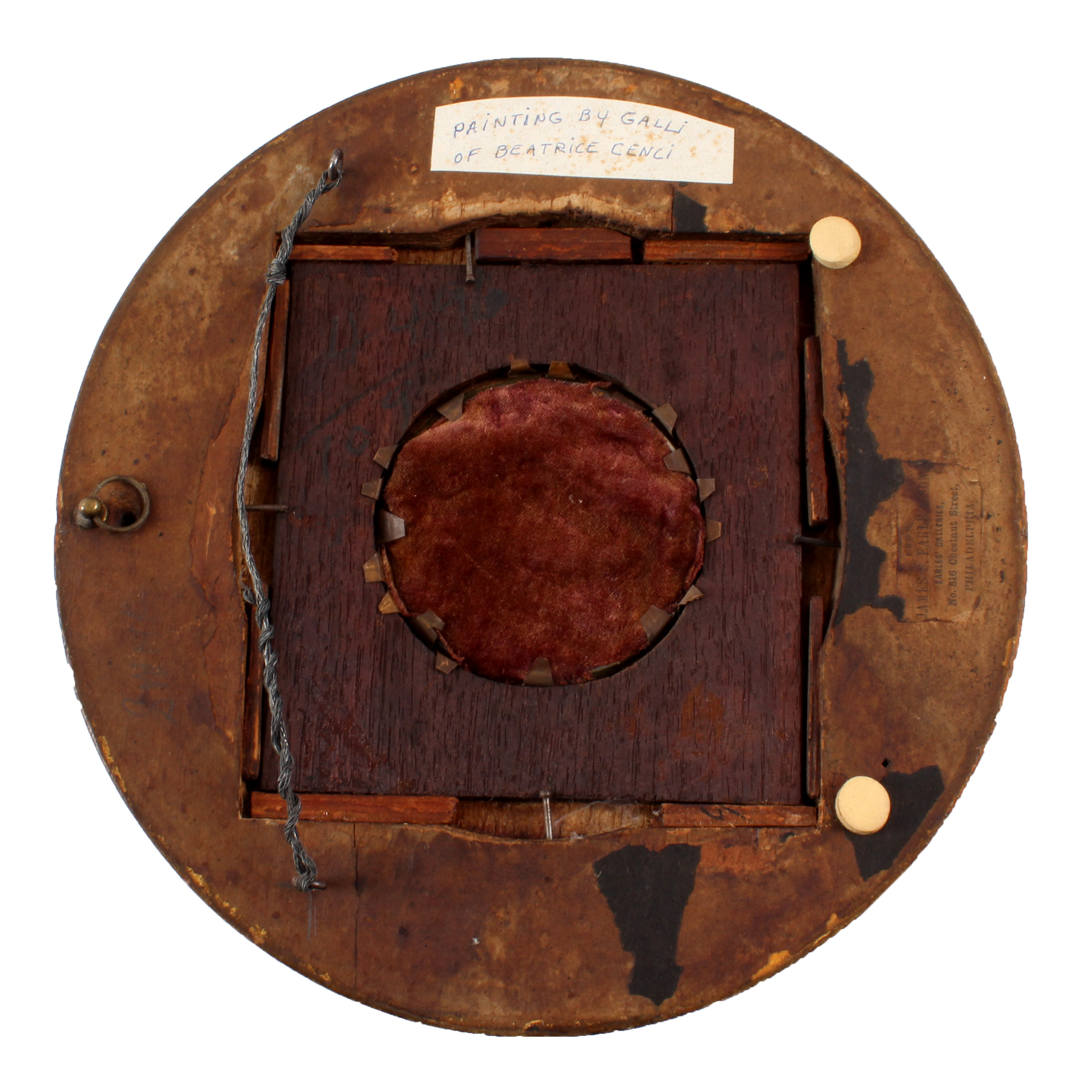 Leopold Galli 19th Century Miniature of Beatrice Cenci