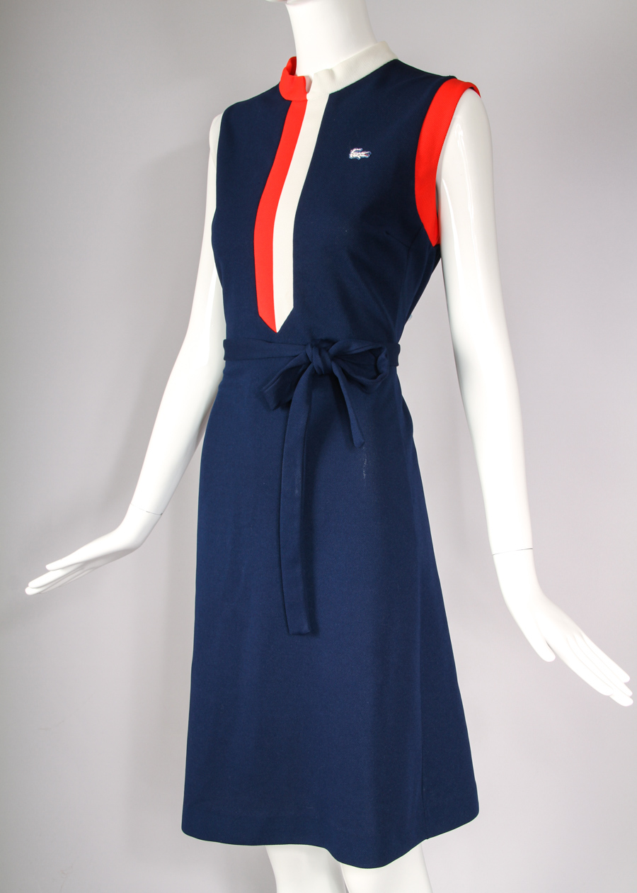 1970's Women's Lacoste Sleeveless Chemise Scooter Dress