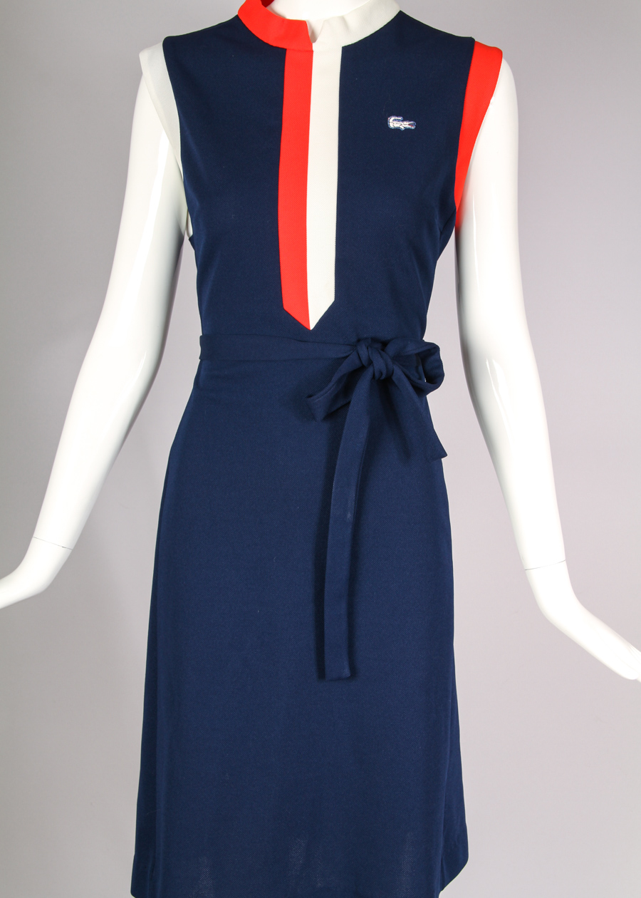 1970's Women's Lacoste Sleeveless Chemise Scooter Dress