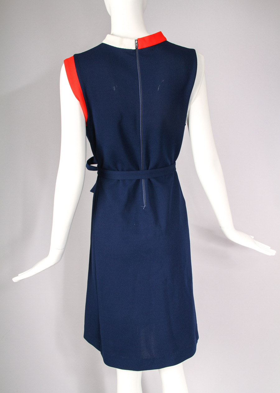 1970's Women's Lacoste Sleeveless Chemise Scooter Dress