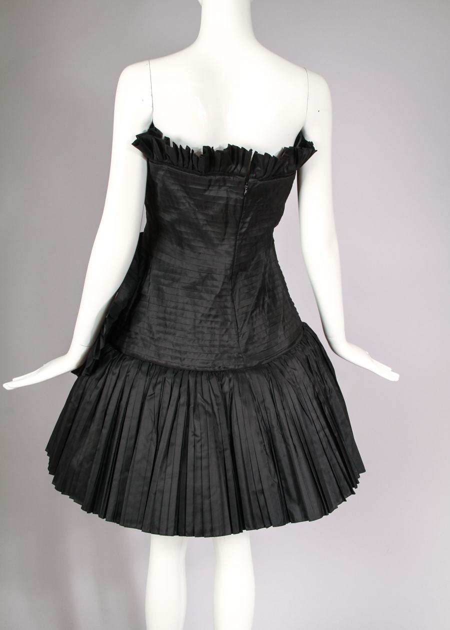 Vintage 1980s Oscar de la Renta Silk Taffeta Party Dress
