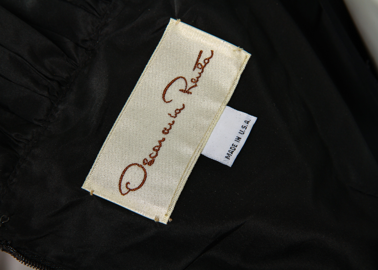 Vintage 1980s Oscar de la Renta Silk Taffeta Party Dress