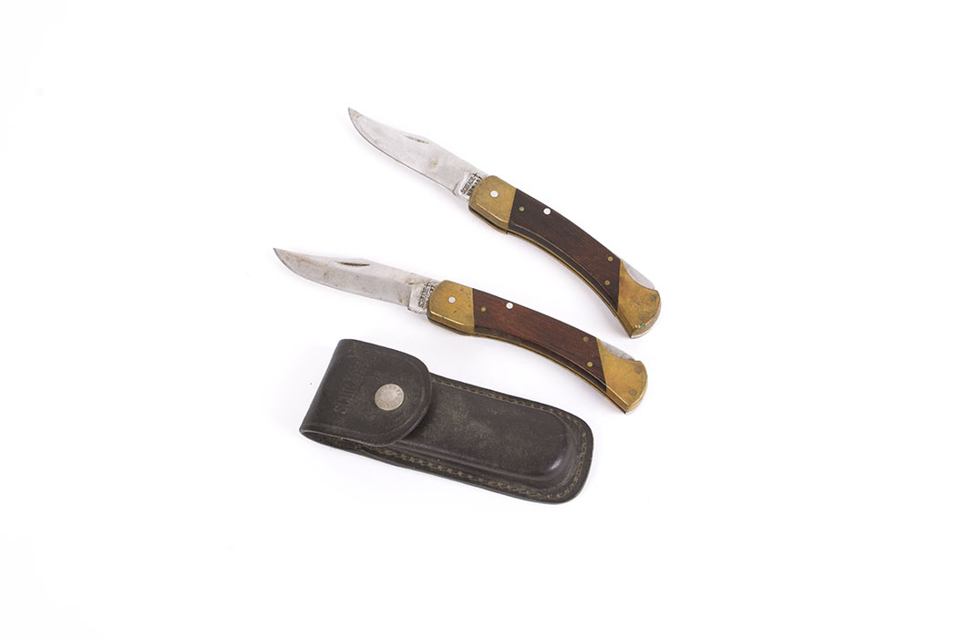 Schrade LB7 Uncle Henry Bear Paw Lockback Folding Knives Pair