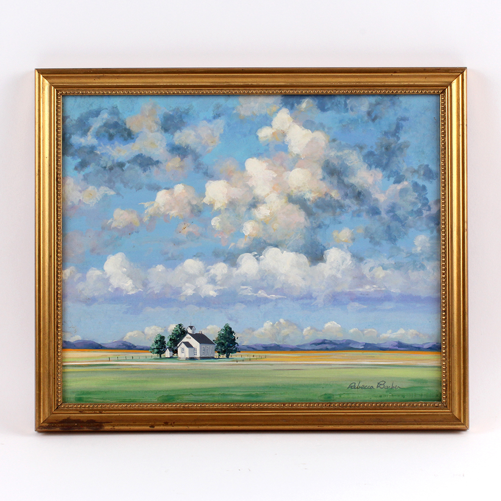 Rebecca Barker Signed Acrylic Painting "In the Country"