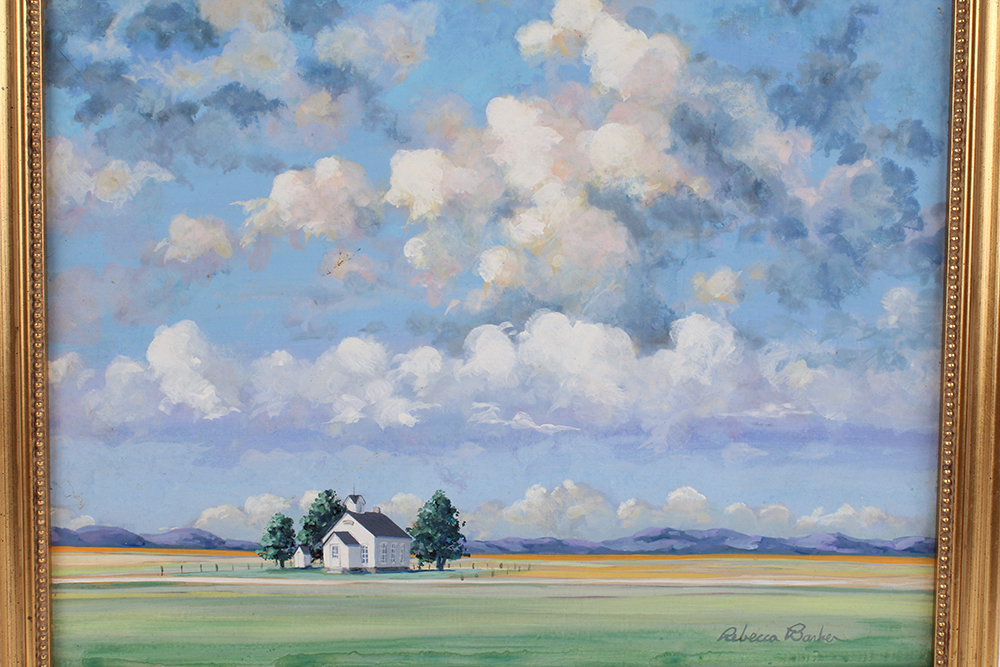 Rebecca Barker Signed Acrylic Painting "In the Country"