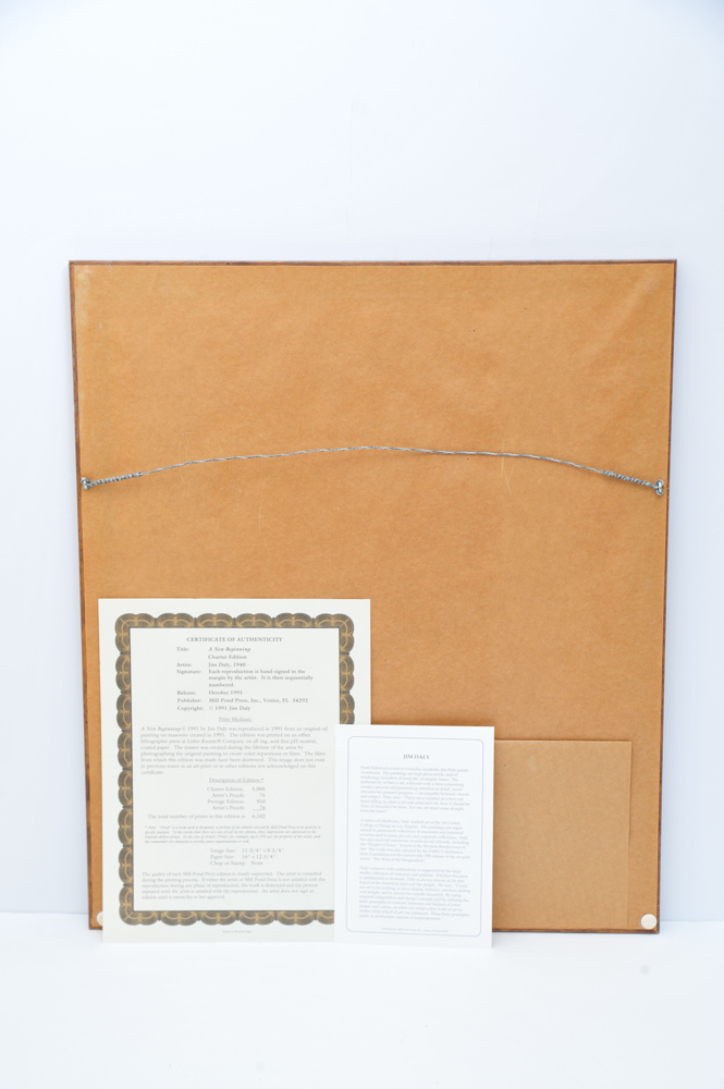 Jim Daly "A New Beginning" Signed Limited Edition Print