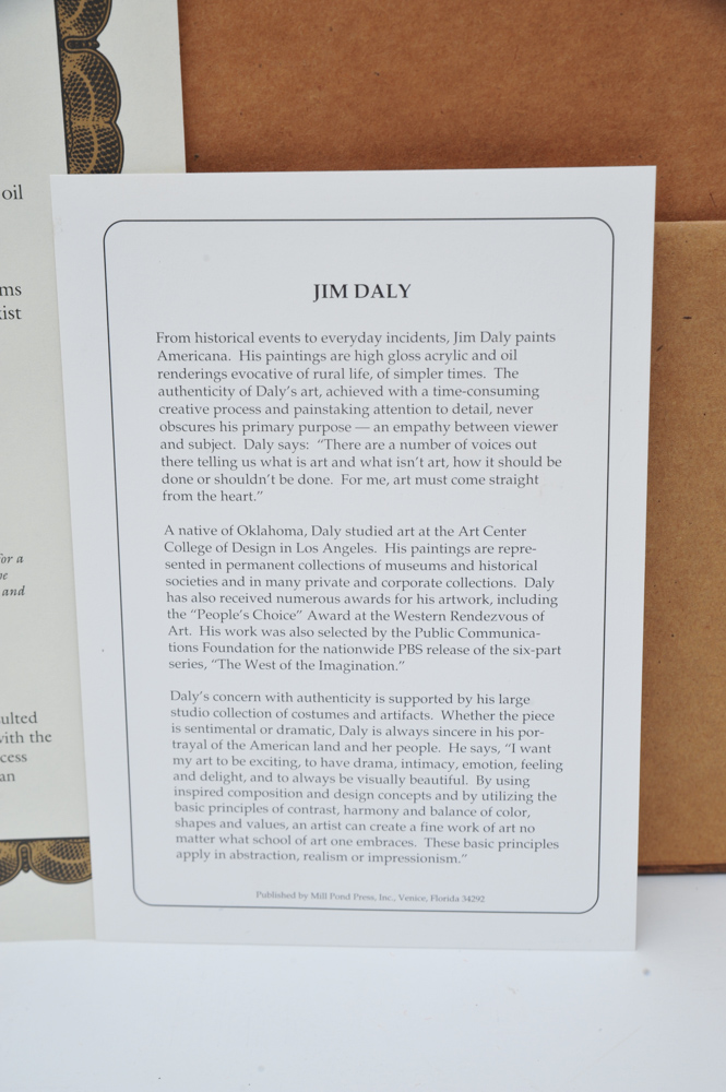 Jim Daly "A New Beginning" Signed Limited Edition Print