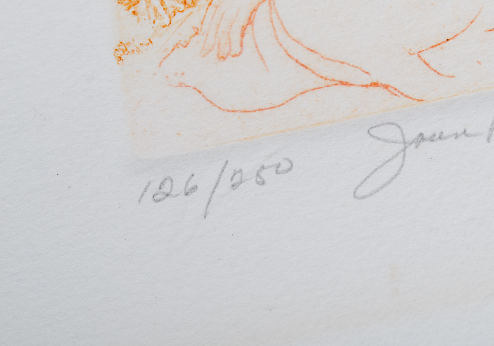 Joan Purcell Signed Etching of "Seated Nude"