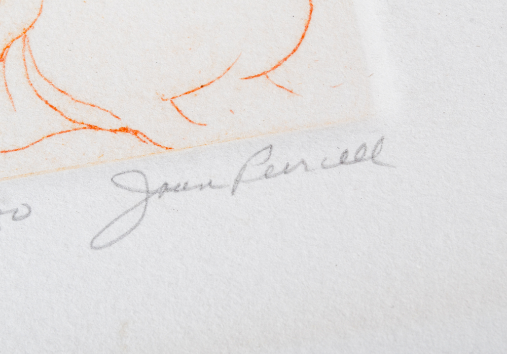 Joan Purcell Signed Etching of "Seated Nude"