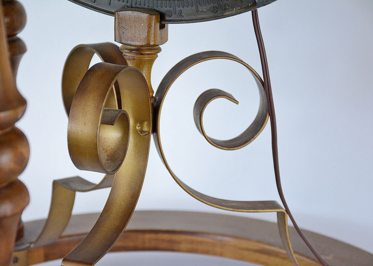 1960s Butler Illuminated Globe with Wooden Stand