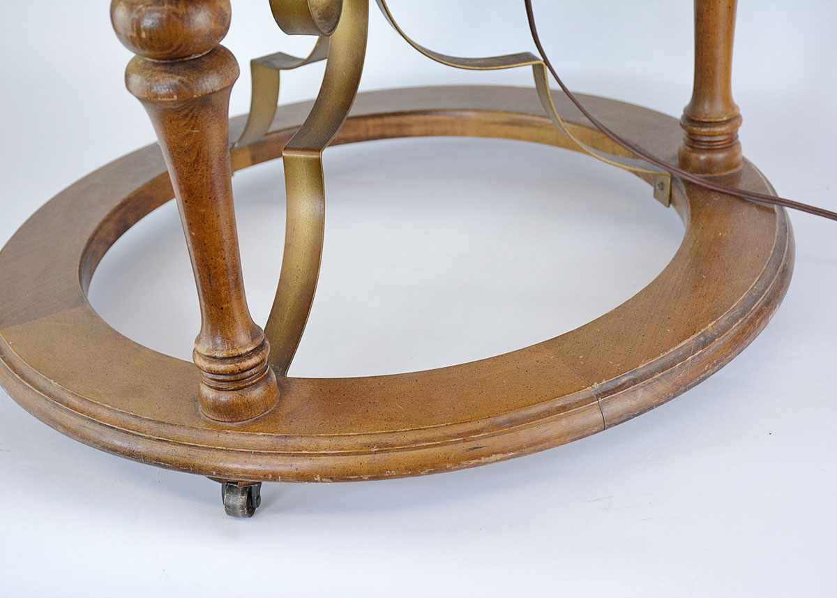 1960s Butler Illuminated Globe with Wooden Stand