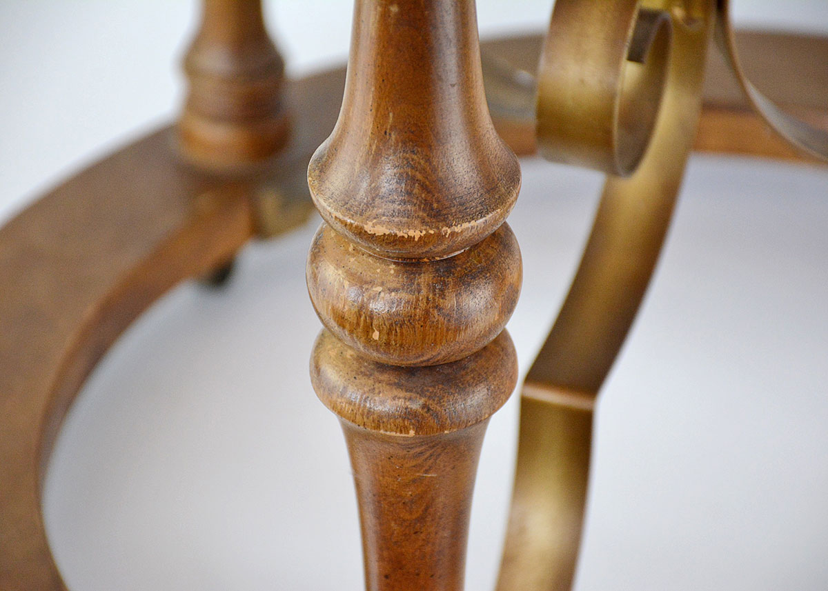 1960s Butler Illuminated Globe with Wooden Stand