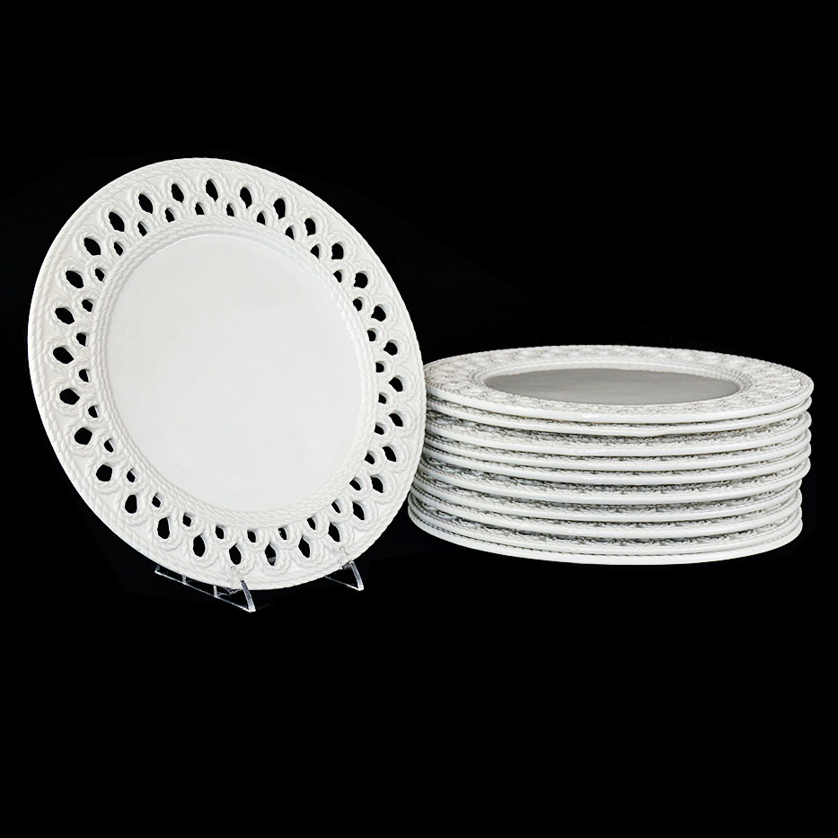 Italian Ceramic Charger Set by Ceramica Stefani