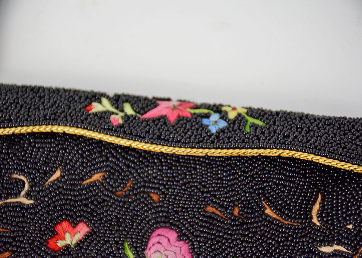 Vintage Beaded Clutch and Embroidered Beaded Purse