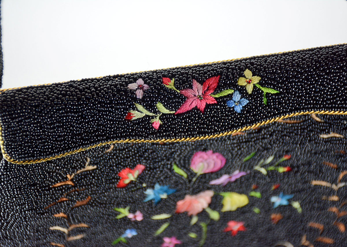 Vintage Beaded Clutch and Embroidered Beaded Purse