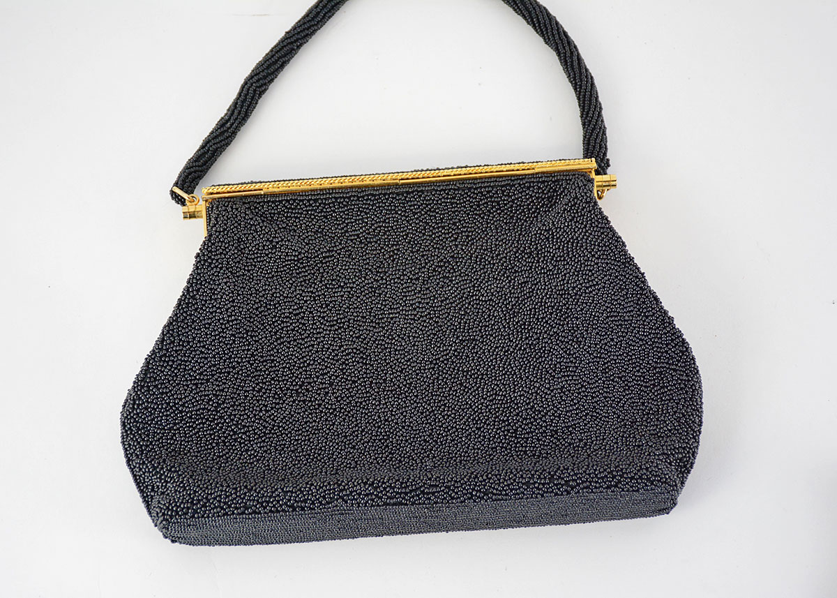 Vintage Beaded Clutch and Embroidered Beaded Purse