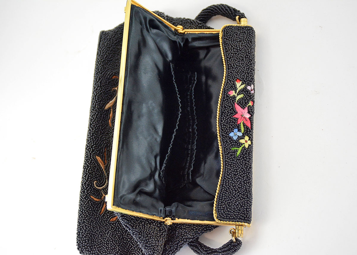 Vintage Beaded Clutch and Embroidered Beaded Purse