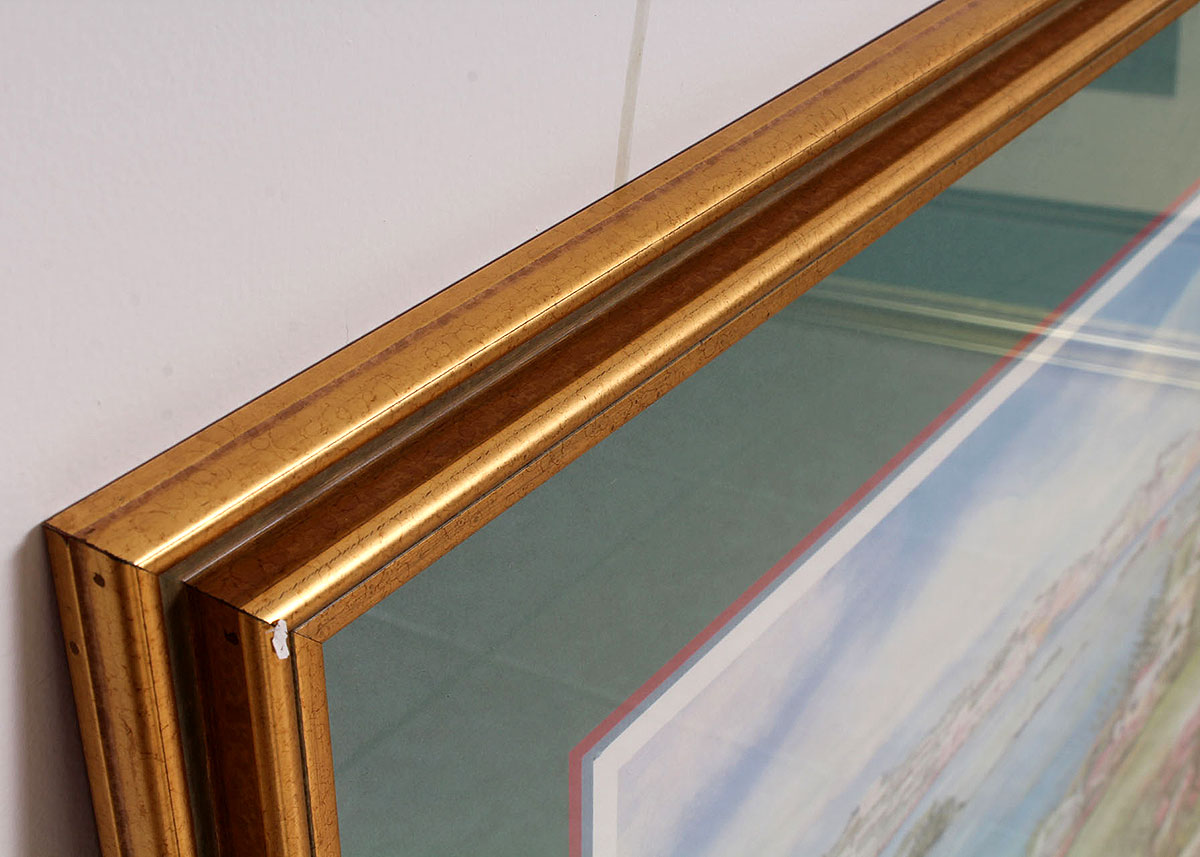 Carole Holding Signed Offset Lithograph "Hamilton Harbour from Mizzentop, Bermuda"