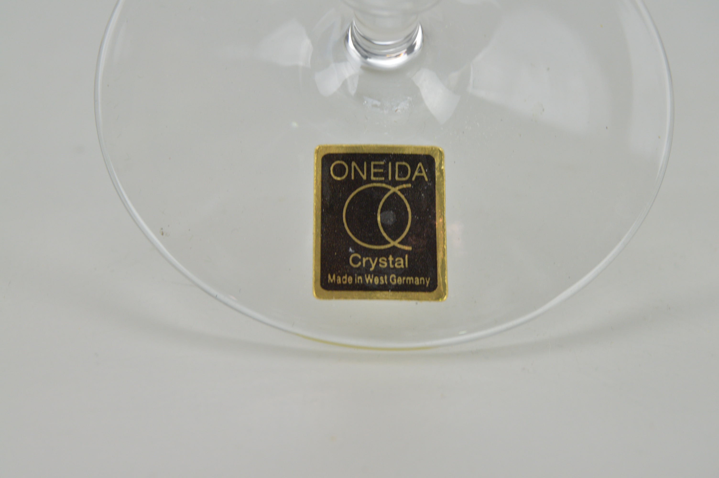 Oneida Crystal Glasses and Vintage Decanter
