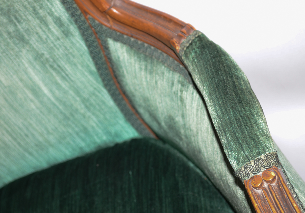 Oversized Velvet Upholstered Armchair