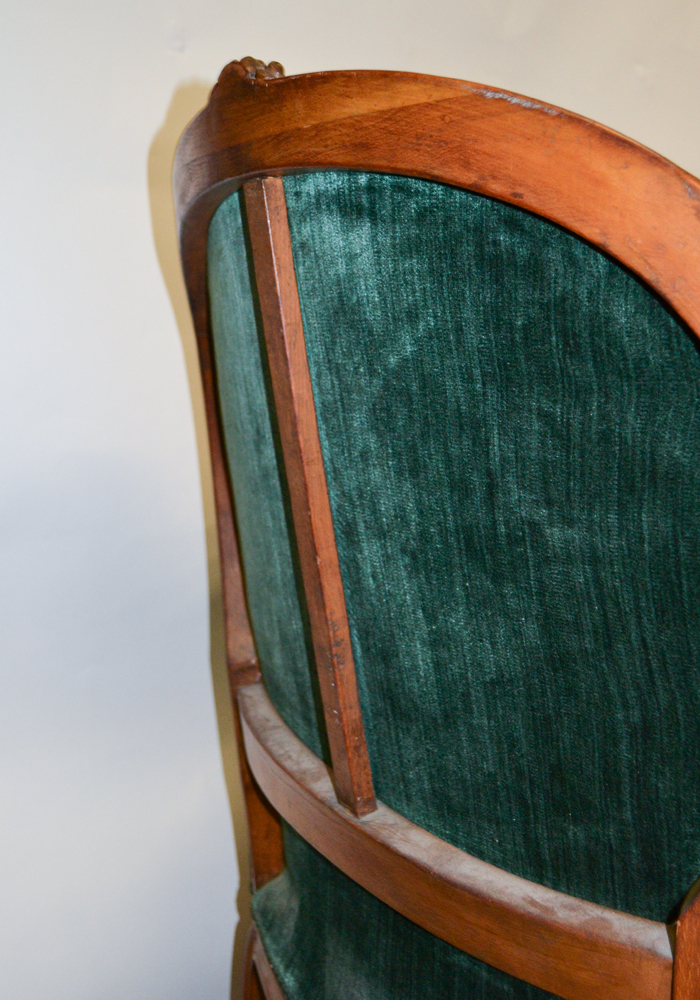 Oversized Velvet Upholstered Armchair