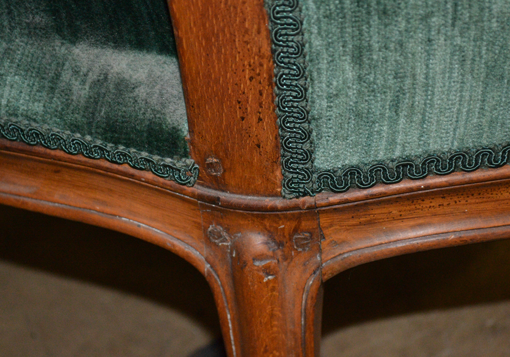 Oversized Velvet Upholstered Armchair