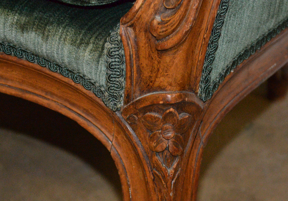 Oversized Velvet Upholstered Armchair