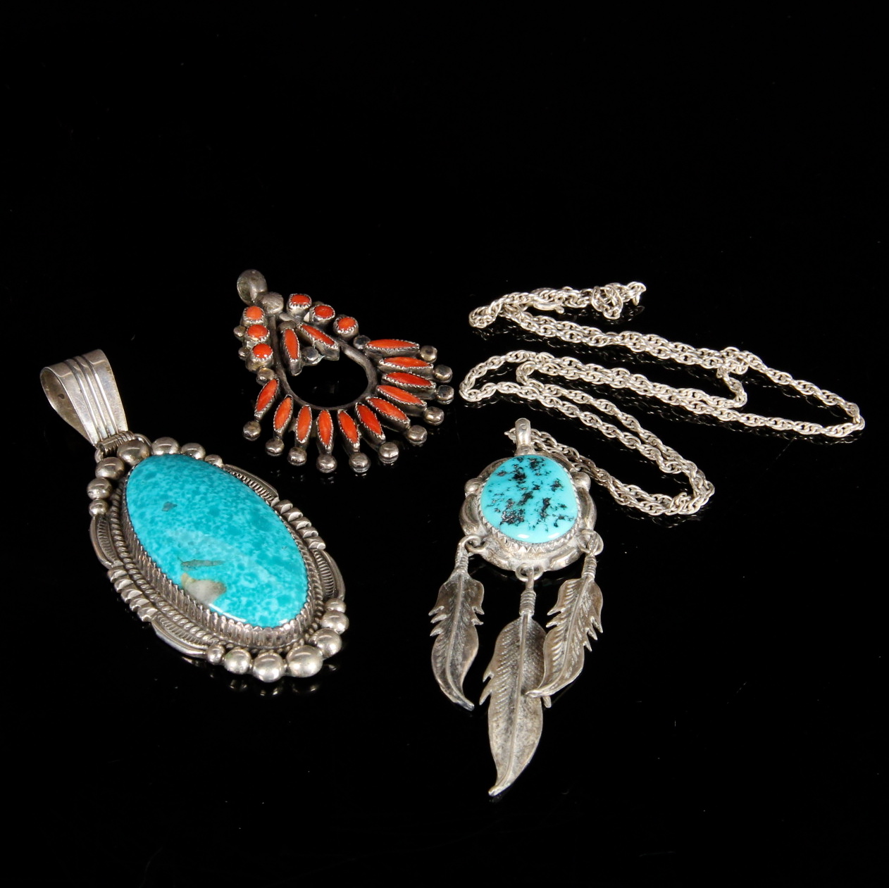 Sterling and Semi-Precious Necklace and Pendant Variety