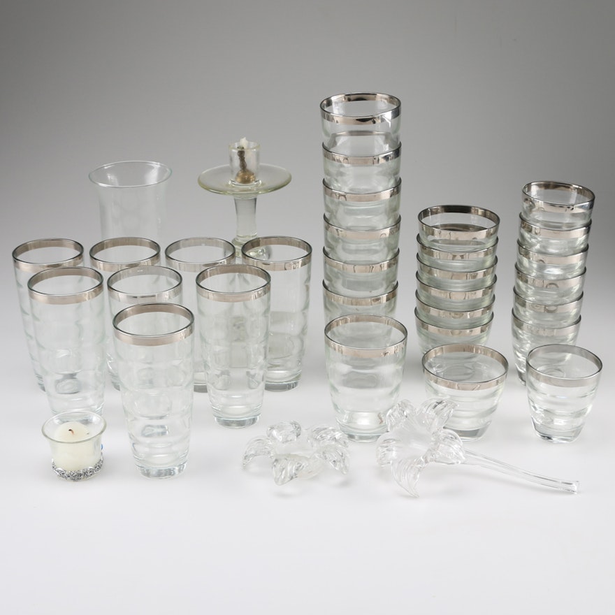 Collection of Drinking Glasses and Decor